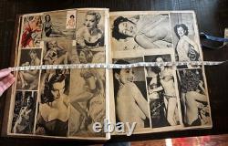 HUGE Vintage 1940's WWII Pinup Show Girls Risqué Scrapbook ONE OF A KIND 16lbs