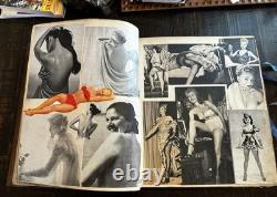HUGE Vintage 1940's WWII Pinup Show Girls Risqué Scrapbook ONE OF A KIND 16lbs