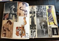 HUGE Vintage 1940's WWII Pinup Show Girls Risqué Scrapbook ONE OF A KIND 16lbs