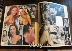HUGE Vintage 1940's WWII Pinup Show Girls Risqué Scrapbook ONE OF A KIND 16lbs