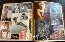 HUGE Vintage 1940's WWII Pinup Show Girls Risqué Scrapbook ONE OF A KIND 16lbs