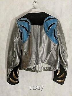 H&M Collection SS 2014 One of a Kind Sample East West Silver Leather Jacket