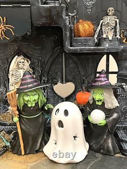 Halloween Haunted House Castle One-of-a-Kind Handpainted Dollhouse Spooky Decor