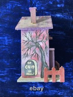 Halloween Haunted House Mansion One Of A Kind Must See COVID 19 Scary Hand Paint