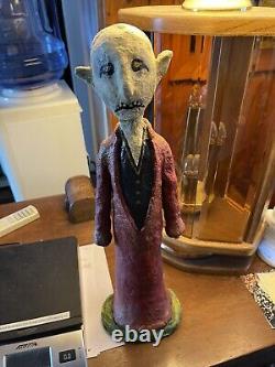 Halloween Monnie Wilson Ghoul Guy Papier-mâché 16 1/4 One Of A Kind