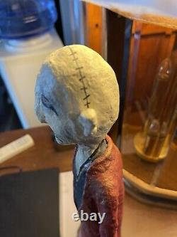 Halloween Monnie Wilson Ghoul Guy Papier-mâché 16 1/4 One Of A Kind