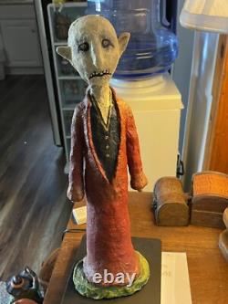 Halloween Monnie Wilson Ghoul Guy Papier-mâché 16 1/4 One Of A Kind