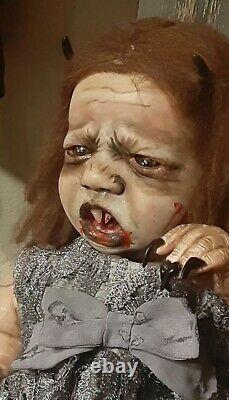 Halloween Prop DEMON BABY SCARY 20 One of a Kind Vampire Doll Gothic Halloween