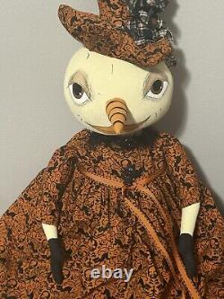 Halloween Pumpkin One Of A Kind Doll Figure Primitive Halloween