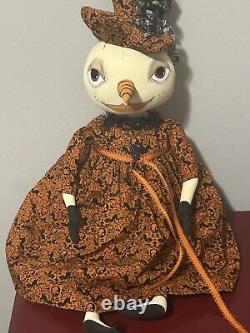 Halloween Pumpkin One Of A Kind Doll Figure Primitive Halloween