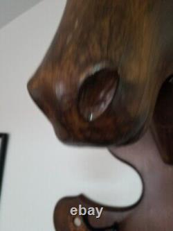 Hand Carved LARGE Wooden Horse Head Coat Rack By C. J. BERRY one of a kind