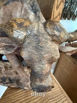 Hand Carved Wildebeest- One of a Kind by Keke