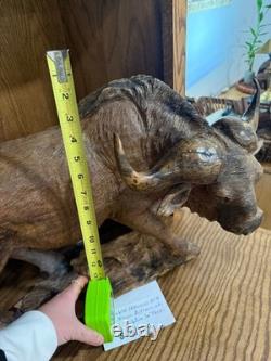 Hand Carved Wildebeest- One of a Kind by Keke