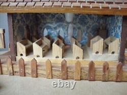 Hand Crafted One Of A Kind Wooden, Lit Musical Church Folk Art