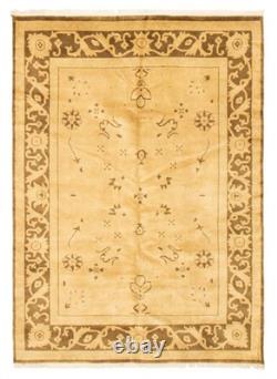 Hand Knotted Area Rug 5'6 x 7'9 Traditional Oriental Wool Carpet