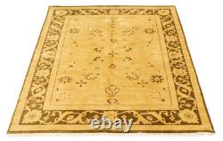 Hand Knotted Area Rug 5'6 x 7'9 Traditional Oriental Wool Carpet