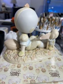Hand Painted Football Precious Moment One of A Kind Figurine with Box Lions