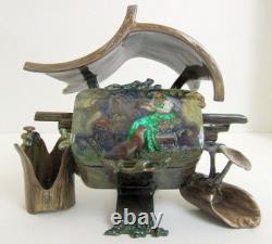 Hand Painted One of a Kind Russian Lacquer Box Ural Fairytales By N. Zotov