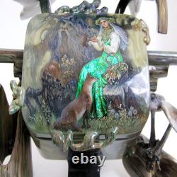Hand Painted One of a Kind Russian Lacquer Box Ural Fairytales By N. Zotov
