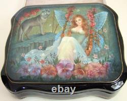 Hand Painted One of a Kind Russian Lacuqer Box Fairy & The Wolf by Frolova