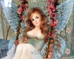 Hand Painted One of a Kind Russian Lacuqer Box Fairy & The Wolf by Frolova