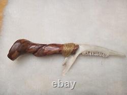 Handmade, One Of A Kind Deer Jawbone Knife