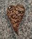 Handmade One Of A Kind Wooden Chopped & Layered Heart Sculpture Back Together