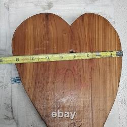 Handmade One of a Kind Wooden Chopped & Layered Heart Sculpture Back Together