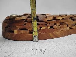 Handmade One of a Kind Wooden Chopped & Layered Heart Sculpture Back Together