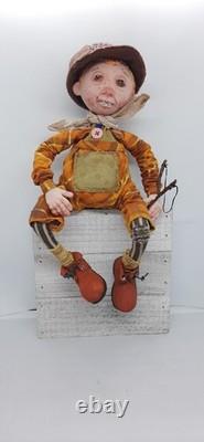 Handmade Polymer Art Doll Hooligan Hubert Folk Art Character Collectible