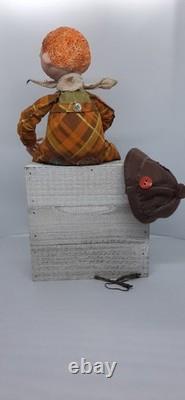 Handmade Polymer Art Doll Hooligan Hubert Folk Art Character Collectible