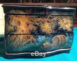 Handpainted One of a Kind Russian Lacquer Box Tales of Tzar Saltan D. Rogatov