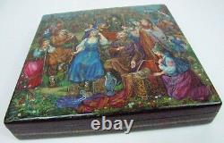 Handpainted One of a Kind Russian Lacquer Box The Sultans Kingdom by Wagner