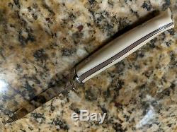 Harold Corby Vintage Knife, Bone Handle with Scrimshaw One of a Kind