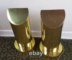 Hart Associates pair Brass Table Lamps Custom One-of-a-Kind Mid Century Modern