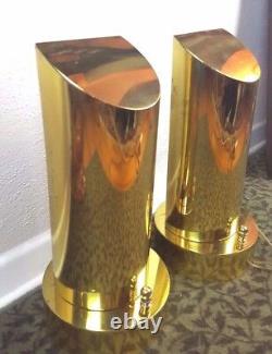 Hart Associates pair Brass Table Lamps Custom One-of-a-Kind Mid Century Modern