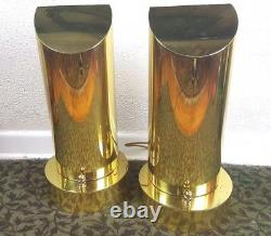 Hart Associates pair Brass Table Lamps Custom One-of-a-Kind Mid Century Modern