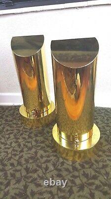 Hart Associates pair Brass Table Lamps Custom One-of-a-Kind Mid Century Modern