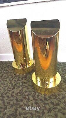 Hart Associates pair Brass Table Lamps Custom One-of-a-Kind Mid Century Modern