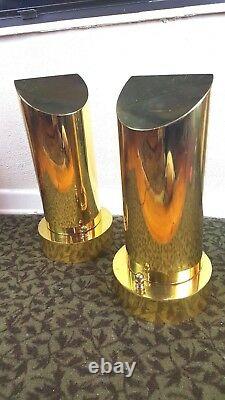 Hart Associates pair Brass Table Lamps Custom One-of-a-Kind Mid Century Modern