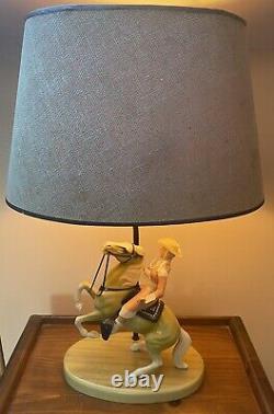 Hartland Horse & Rider Lamps/Set of 4/Working withOriginal Shades/One of a Kind