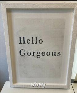 Hello Gorgeous One Of A Kind Farmhouse High Gloss Picture Frame Art Wood