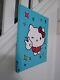 Hello Kitty Original Painting Peace Sign Not A Print One Of A Kind