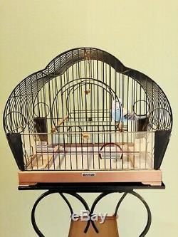 Hendryx Bird Cage Antique Art Deco + Stand, One-of-a-Kind Collectible