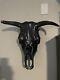High End Custom Hand Painted One Of A Kind Art Deco Steer Skull