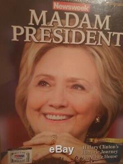 Hillary Clinton SIGNED Madam President Newsweek ONE OF A KIND PSA cert