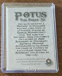 Historic Autographs DNA Hair Sample/No hair- George Washington One Of a Kind