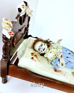 Horror Art Doll Regan Exorcist Diorama One-of-a-Kind ZEP Horror Creation! OOAK