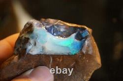 Huge Australian Black Opal Boulder Specimen One of a Kind 240 Grams RARE