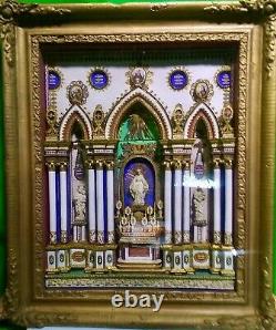 Important Rare One of A Kind Antique Reliquary-Mini Church, Italy1860 40 Relics